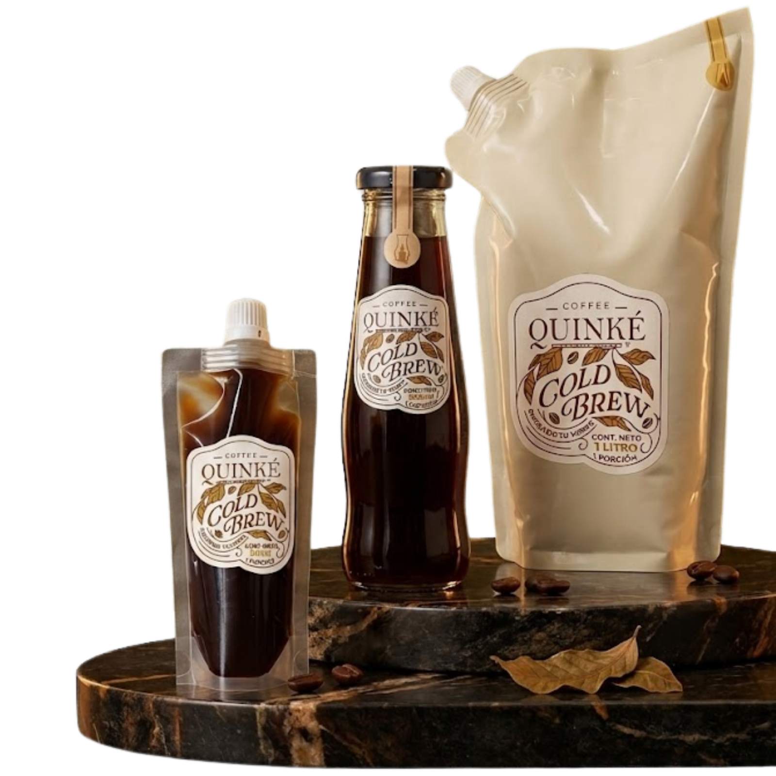 Quinké Cold Brew — los 3 formatos